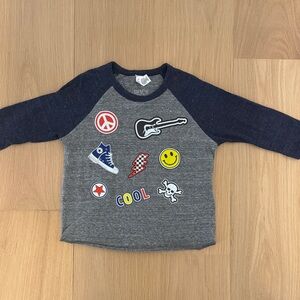 Rock Candy Raglan Shirt - Gray and Navy
